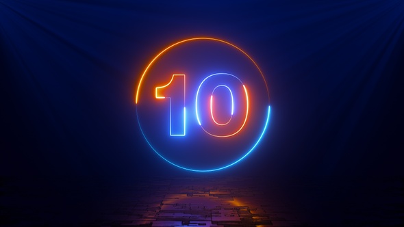 Neon Negative Countdown 10 Seconds alt