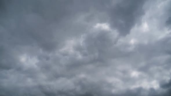 Storm Clouds Are Moving in Sky, Timelapse. alt