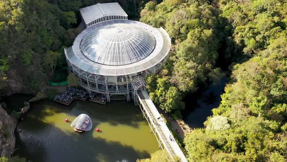 Curitiba Brazil. Public park at downtown city of Parana state. alt