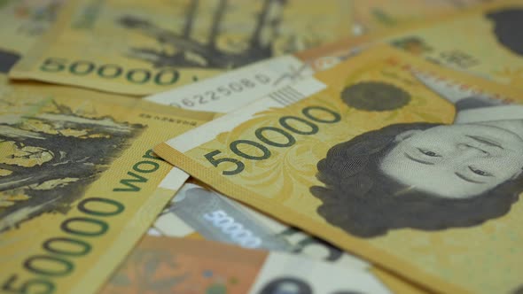 South Korean Won Banknotes Money alt