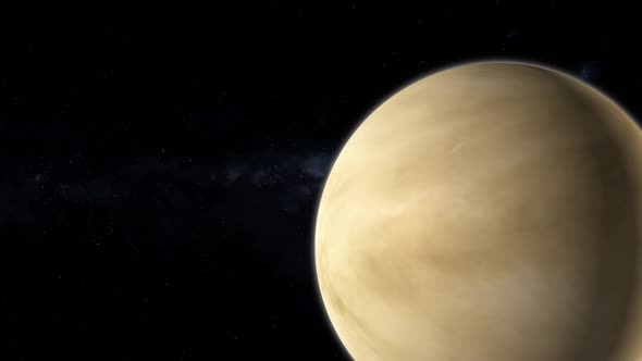 Planet Venus with Atmosphere 4K Space Scene.Vd 1583