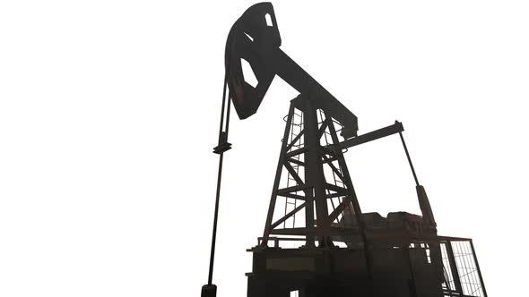 Silhouette of Working Oil Pump