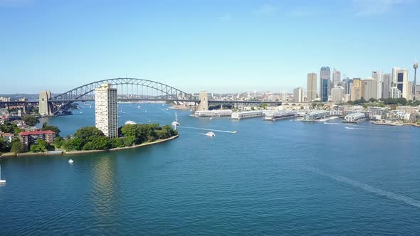 Sydney Harbour with a view of boats