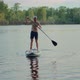 Man Sup Surfing .Stand up Paddling Surfboard. Inflatable Board For Rowing. Travelling Water Tourism. - VideoHive Item for Sale