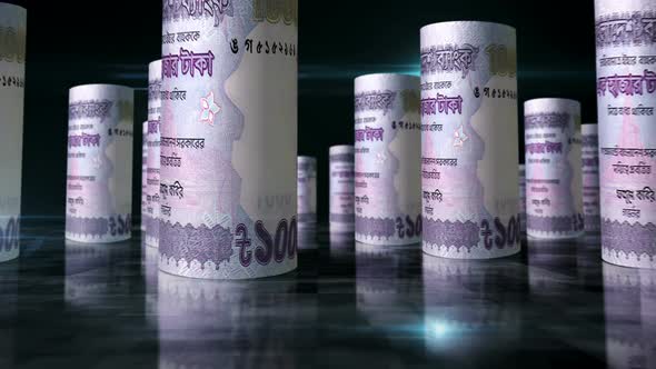 Bangladesh Taka money banknotes packs surface alt