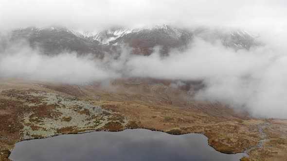 Alpine Lake in the Clouds