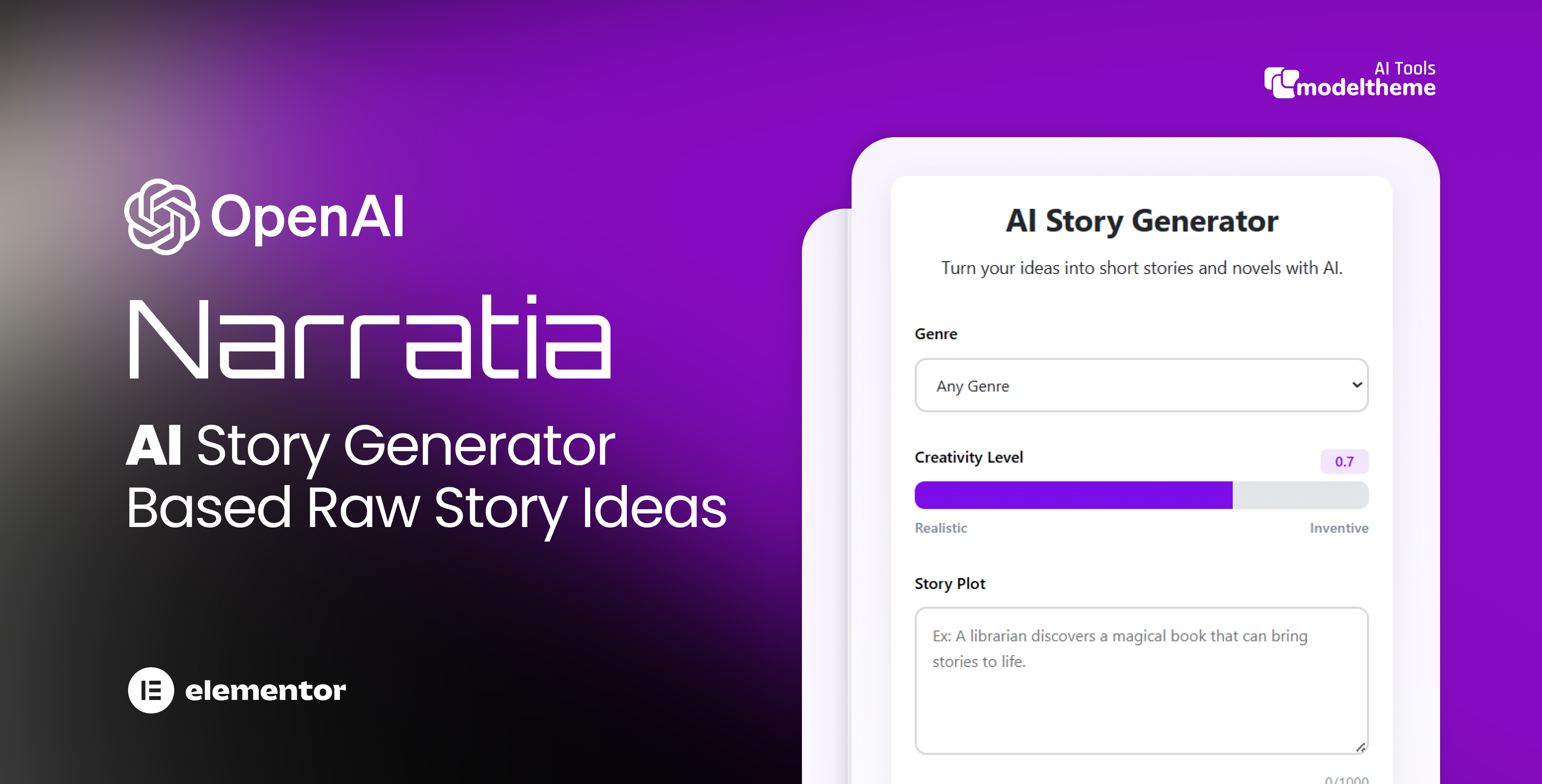 Narratia: AI Story Generator (WordPress Plugin)
