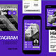 Purple White Utilitarian Business Instagram Set 