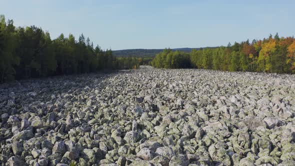 View of the Stone River Bolshoy Taganay alt