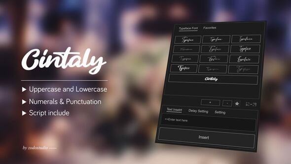 Animated Typeface - Cintaly Titles template preview