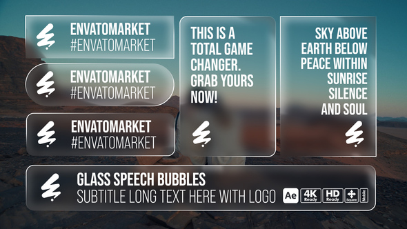Glass Speech Bubbles Elements template preview