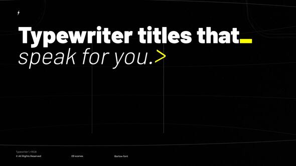Typewriter  AE Titles template preview