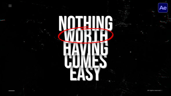 Text Animation Creative  AE Titles template preview