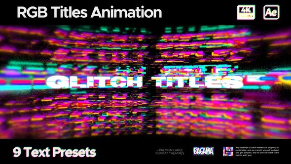Glitch Titles Titles template preview