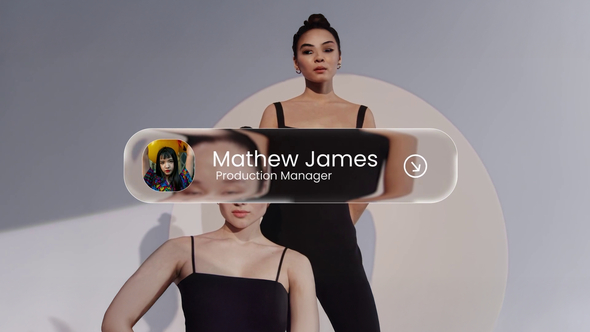 Liquid Glass Lower Third Elements template preview