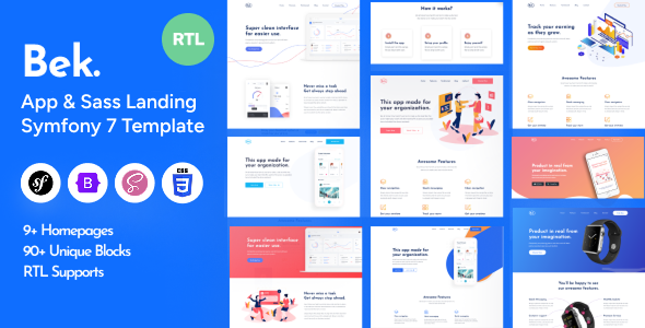Bek – Saas & Software Symfony 7 Template