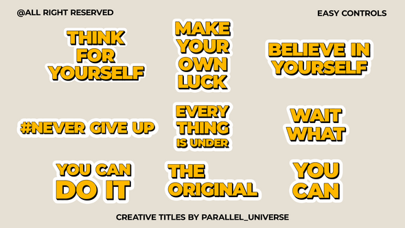 Creative Titles V2.0 | AE Titles template preview