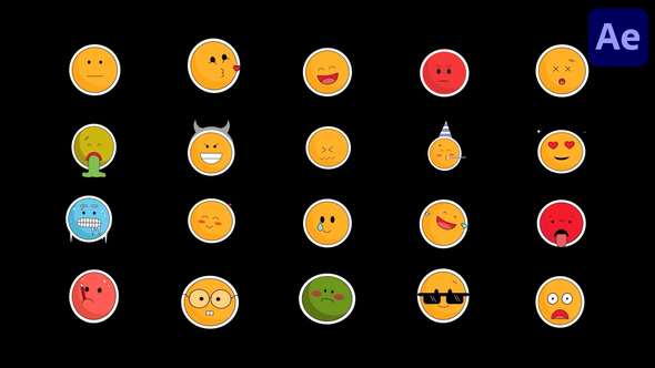 Social Media Emoji for After Effects Openers template preview