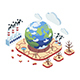 Isometric Global Warming with Pollution and Deforestation 