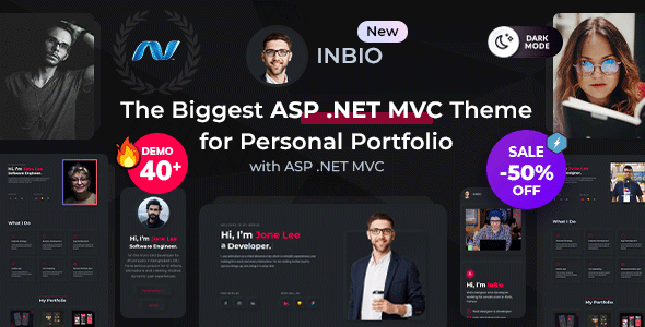 InBio – Personal Portfolio ASP .NET MVC 5 Template