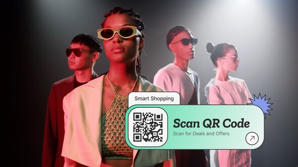 Modern QR Code Titles Elements template preview