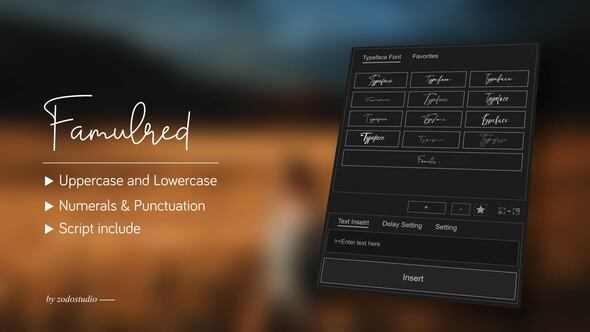 Animated Typeface - Famulred Titles template preview