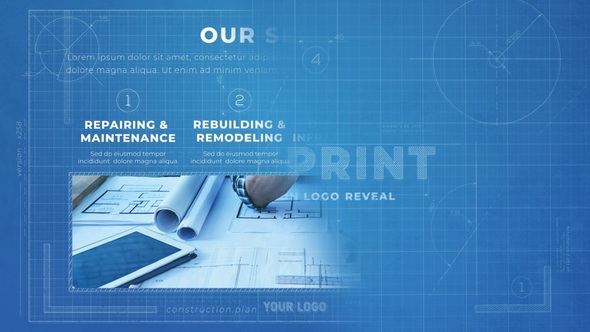 Blueprint Logo & Presentation Logo Stings template preview