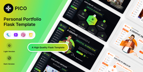 Pico – Flask Personal Portfolio Template