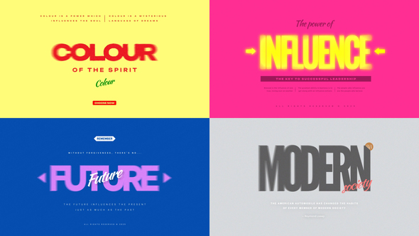 Colourful Titles Premiere Pro template preview