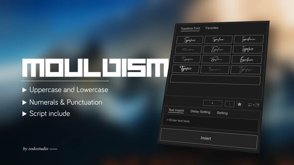 Animated Typeface - D3 Mouldism Titles template preview