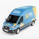 3D Rendered Ford Transit Connect Van Wrapping Mockup Set 