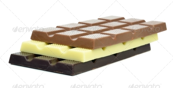 Three Bars of Chocolate - Stock Photo - Images