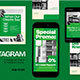 Cream Green Utilitarian Real Estate Instagram Set 