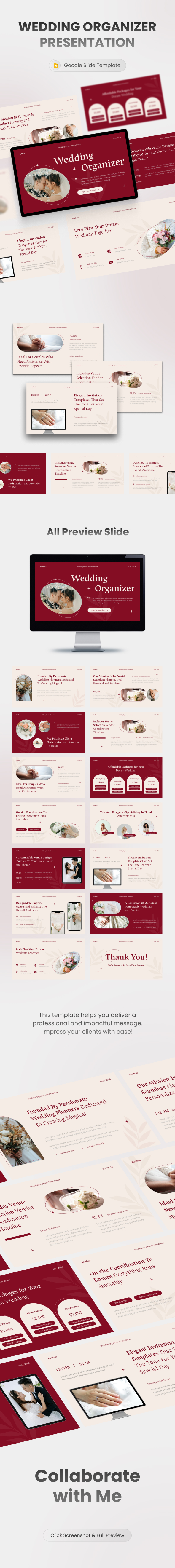 Wedflock Wedding Organizer Google Slide Template