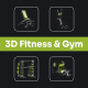 Fitness & Gym 3D Icon Pack 