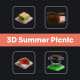 Summer Picnic 3D Icon Pack 