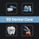 Dental Car 3D Icon Pack 