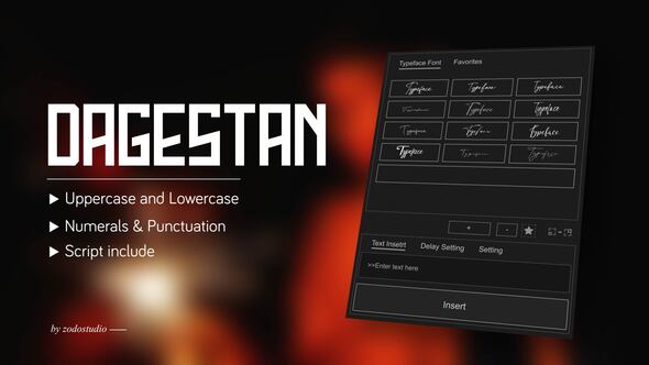 Animated Typeface - Dagestan Titles template preview