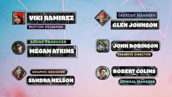 Modern Lower Thirds Elements template preview