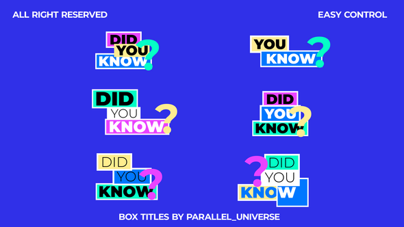 Box Titles V3.0 | AE Titles template preview