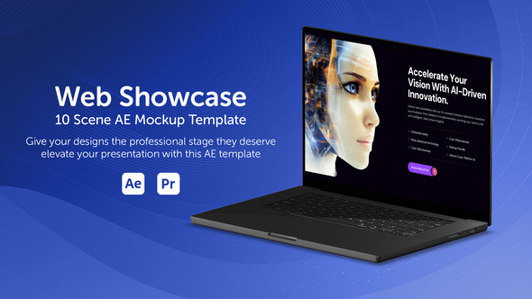 Web Showcase – 10 Scene AE Mockup Template Product Promo template preview