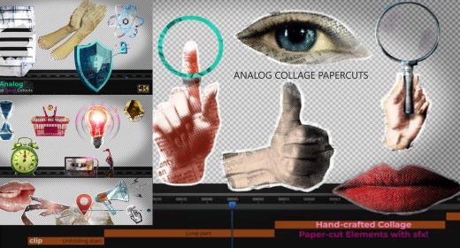 Analog Collage Paper Cut-outs Collections