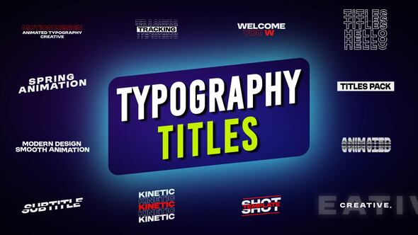Typography Titles |  After Effects Titles template preview