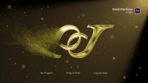 Particle Gold Logo Reveal Logo Stings template preview