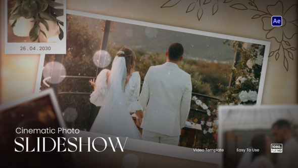 Cinematic Photo Slideshow Video Displays template preview