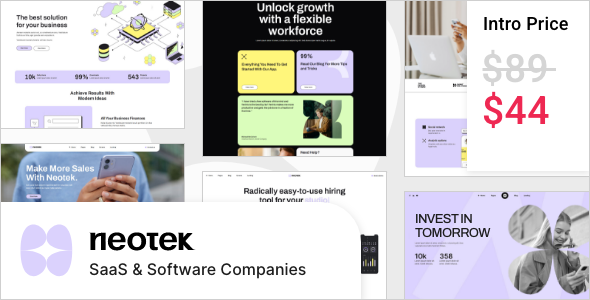 NeoTek – SaaS and Software Company WordPress Theme