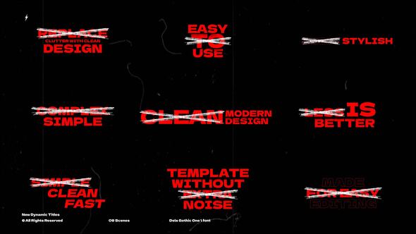 New Dynamic Titles | After Effects Titles template preview