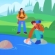Tourists Near Water 