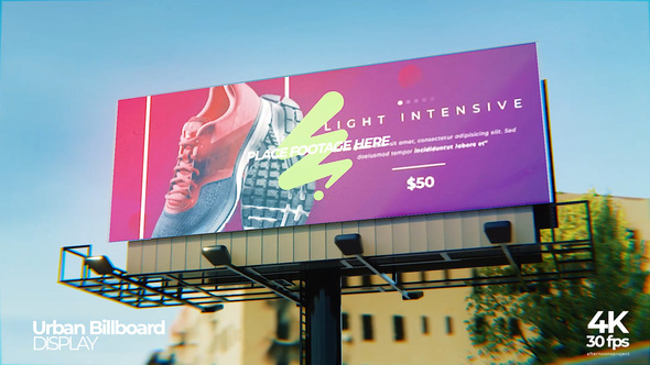 Urban Street Billboard Mockup Video Displays template preview