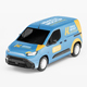 3D Rendered Toyota ProAce SWB Electric Cargo Van Wrapping Mockup Set 